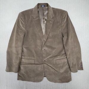 Meeting Street Blazer Mens 44 Brown Corduroy Single Breasted Sport Coat Jacket